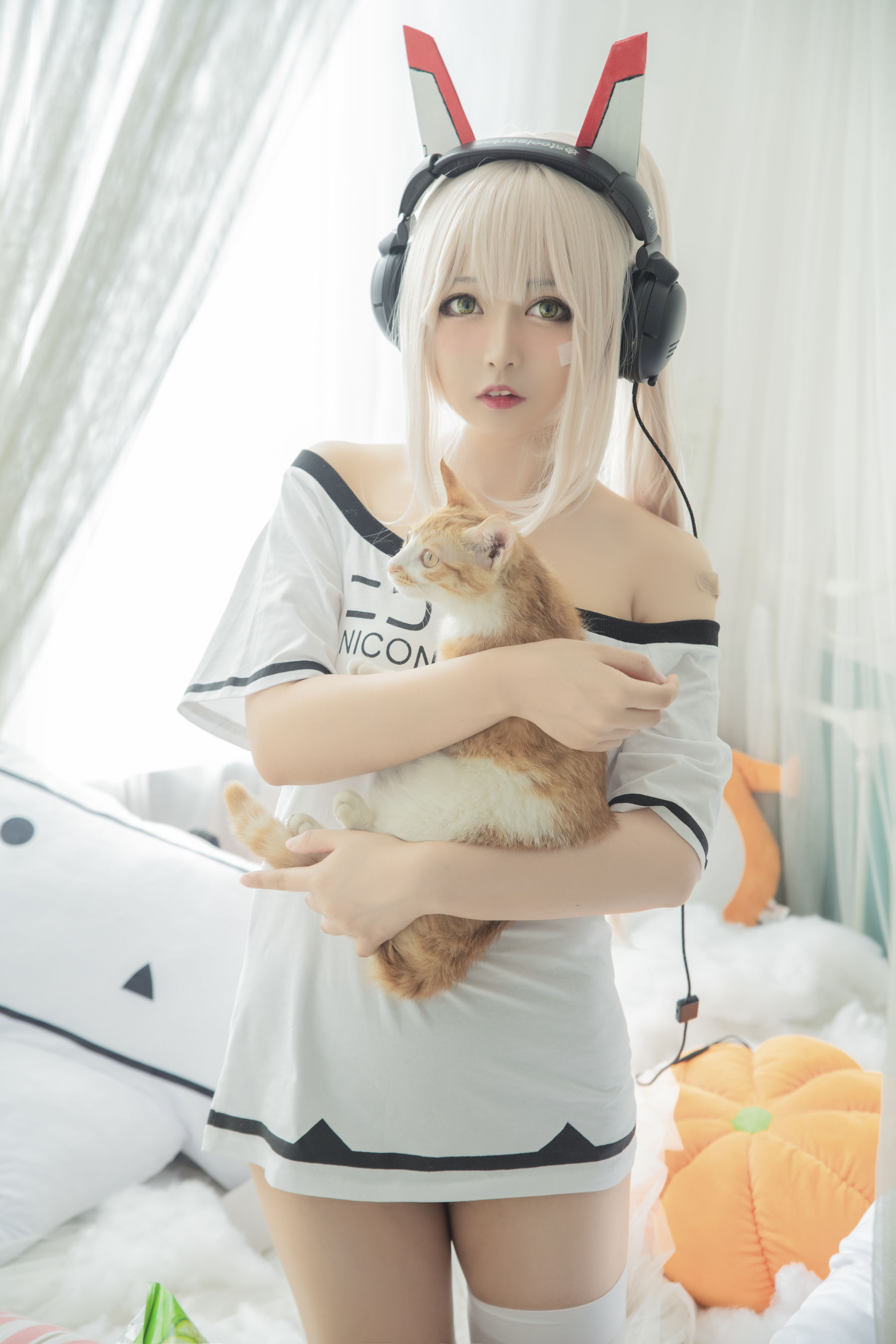 [COS Welfare] Big Eyed Cute Girl Black Cat OvO - Rumah Gemuk Lingbo